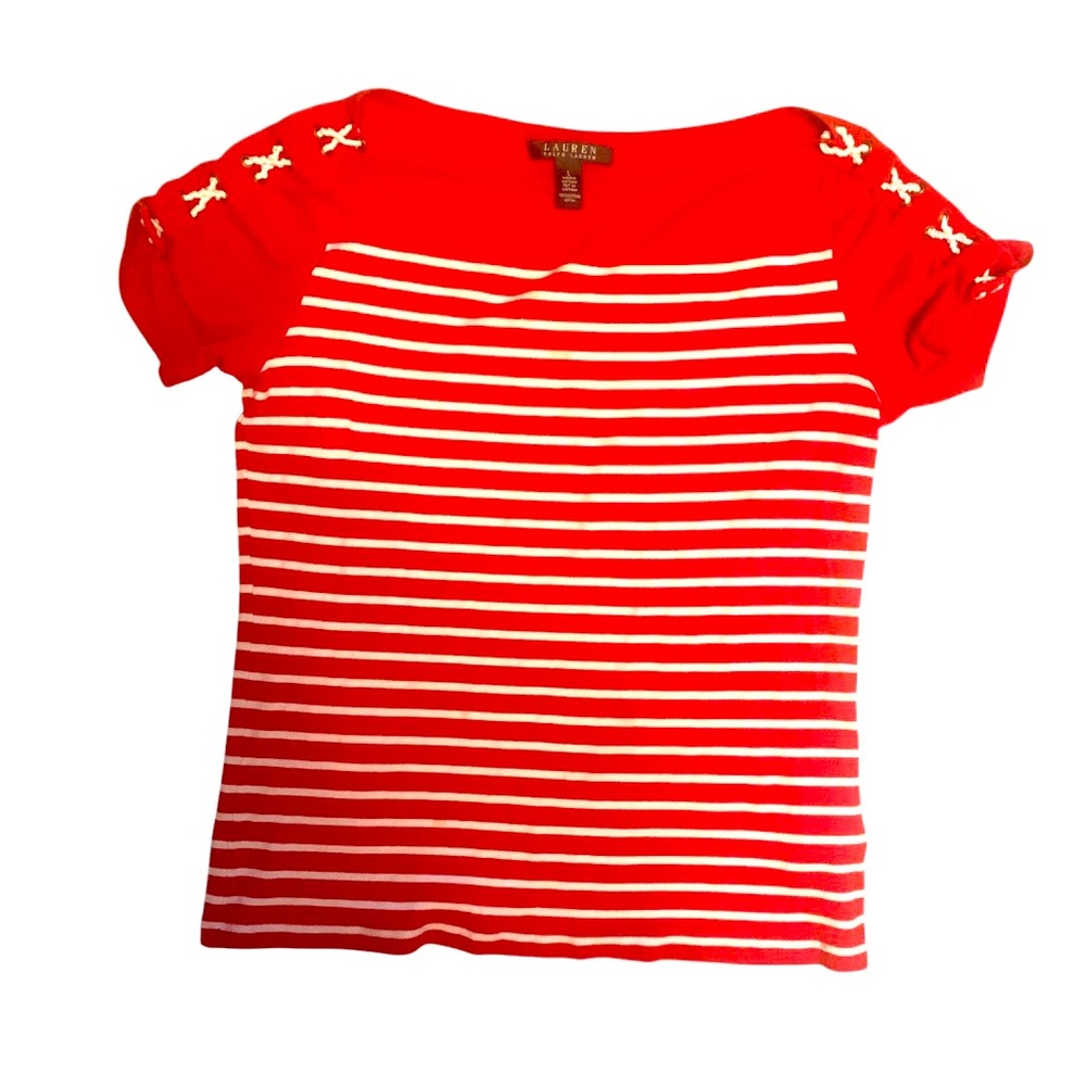 Vintage Ralph Lauren Red striped top